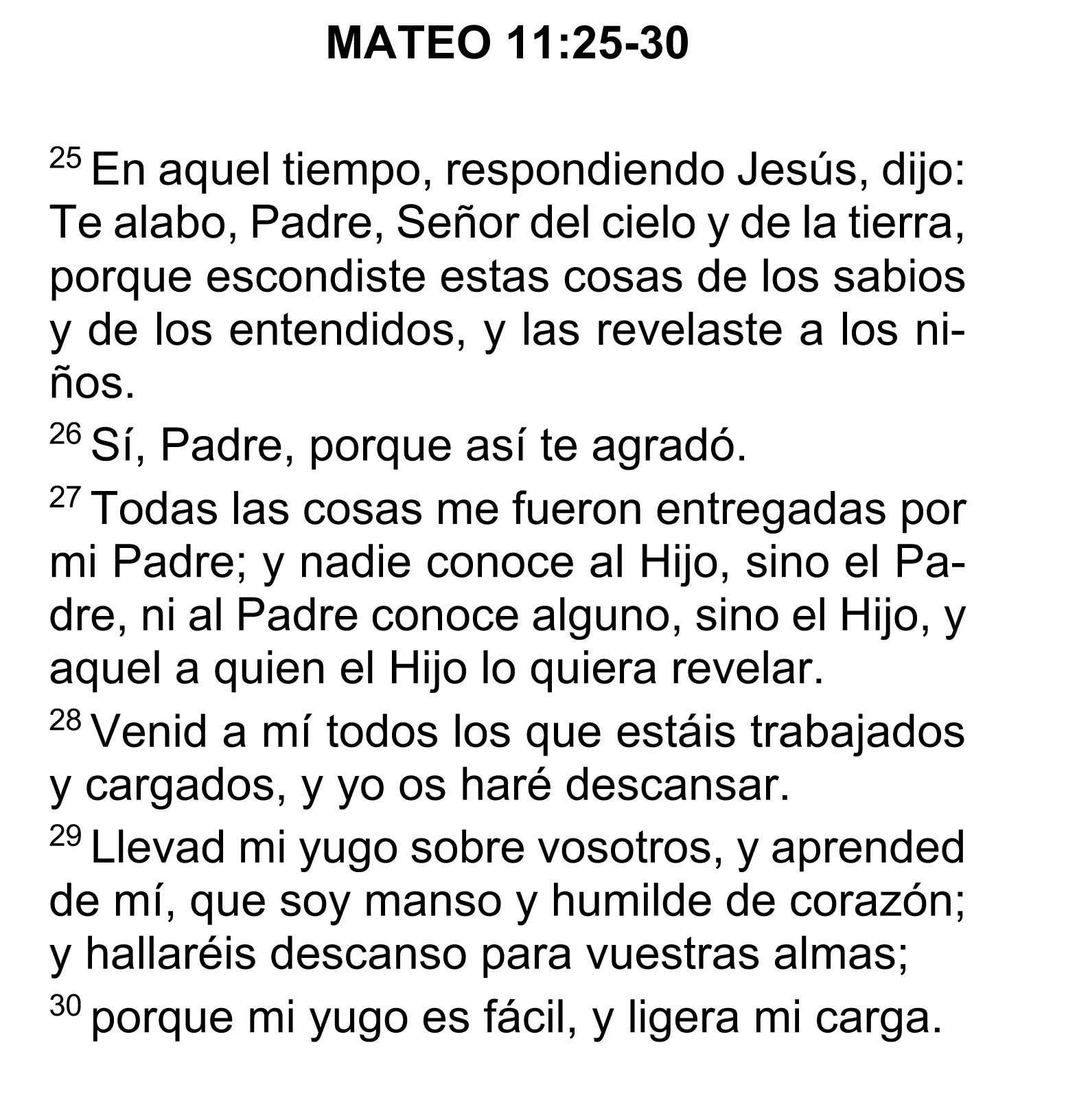 Mateo 11:25-30